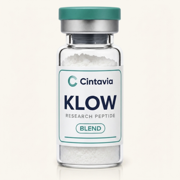 prod-klow KLOW — KPV + GHK-Cu + BPC-157 + TB-500 — Cintavia research peptide vial